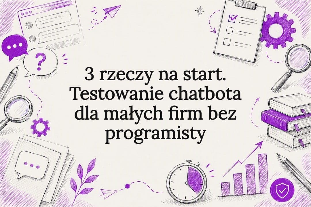 3 rzeczy na start. Testowanie chatbota dla małych firm bez programisty