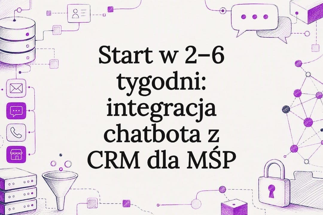 Start w 2–6 tygodni: integracja chatbota z CRM dla MŚP