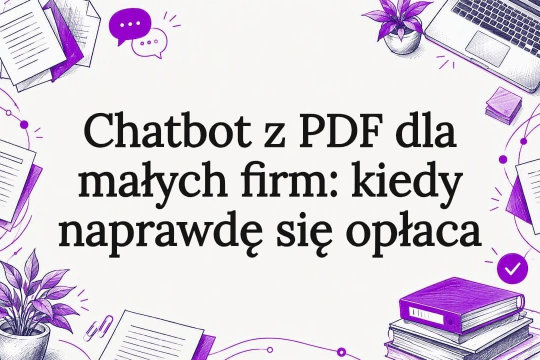 Chatbot z PDF dla małych firm: kiedy naprawdę się opłaca